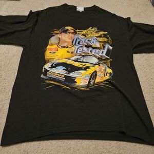 Nascar Matt Kenseth Track Tested Guaranteed Tough  T-Shirt Size Large Used AOP. 